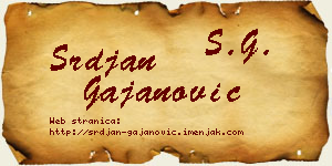 Srđan Gajanović vizit kartica